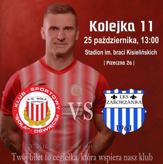 11 kolejka rozgrywek klasy B - KS Soła Oświęcim VS LKS Zaborzanka