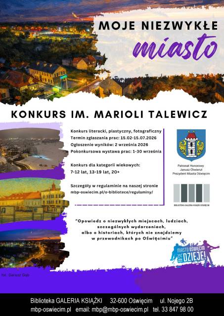 Moje niezwykłe miasto konkurs im. Marioli Talewicz.