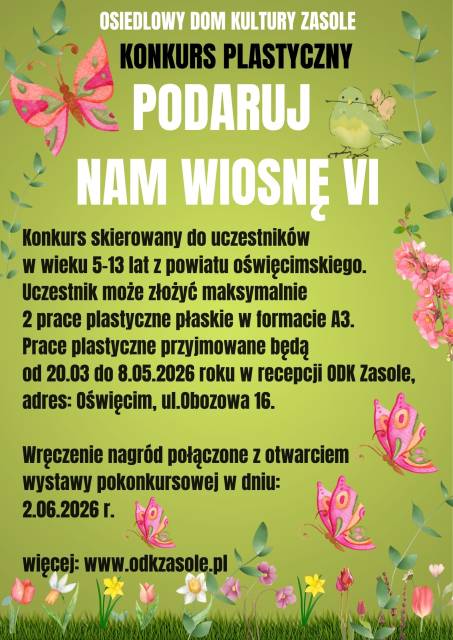 KONKURS PLASTYCZNY PODARUJ NAM WIOSNĘ VI