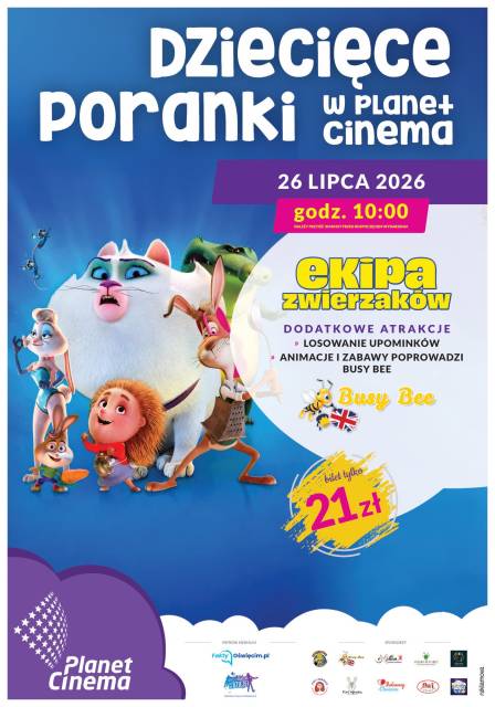Ekipa Zwierzaków - Poranki dziecięce w Planet Cinema Oświęcim