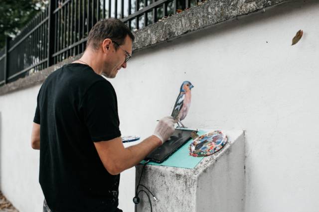 Ptasi mural - Wojciech Rokosz
